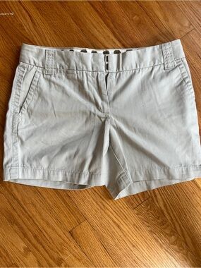 J. Crew Light Gray Tailored Chino Bermuda Shorts